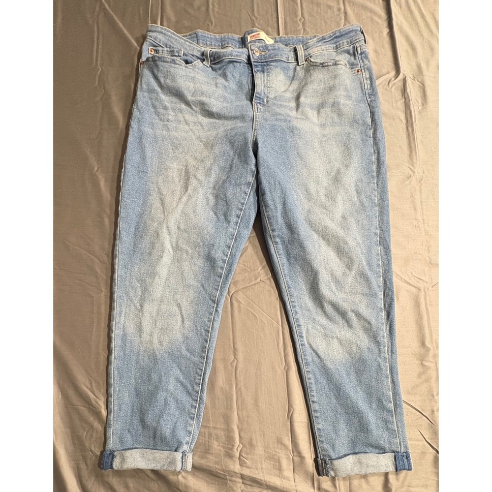 Signature by Levi Strauss & Co Women Boyfriend Jeans Light Wash Blue Size 22 W36